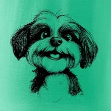Lhasa apso karikatúra hlava
