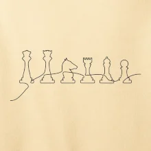 Šachové figúrky v rade - obrys