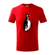 Tučniak čiernobiely z boku