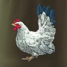 Sliepka kreslená biela Sliepka kreslená biela