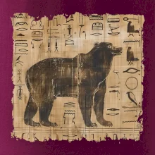 Egyptské hieroglyfy medveď