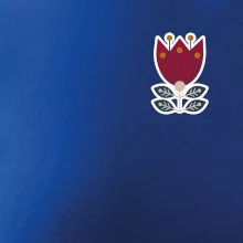 Folklór na prsníku kvetina štvorlistá