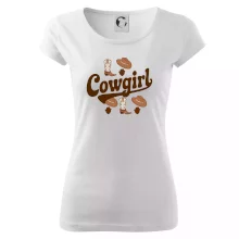 Cowgirl nápis a oblečenie Cowgirl nápis a oblečenie