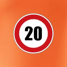 Dopravná značka - obmedzenie rýchlosti 20