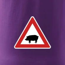 Dopravná značka - Pozor prasa domáca
