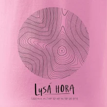 Lysá hora - vrstevnice v kruhu