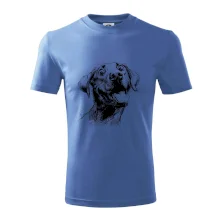 Čiernobiela karikatúra Labrador svetlý