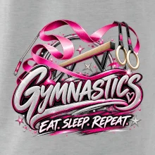 Gymnastická stuha a kruhy eat sleep repeat