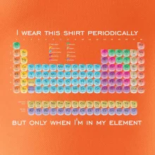 I wear this shirt periodically but only when I'm in my element I wear this shirt periodically but only when I'm in my element