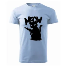 Meow mačka so zbraňou