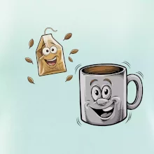 Parové tričko - Hrnček a čaj