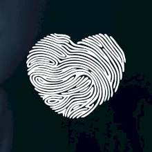 Odtlačok prsta srdce