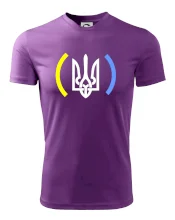 Ukrajina trojzubec s farbami