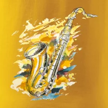 Saxofón maľovaný