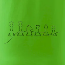 Šachové figúrky v rade - obrys