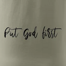 Put God first písací nápis