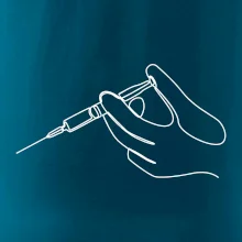 Ruka a injekcia jedným ťahom