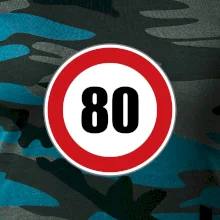 Dopravná značka - obmedzenie rýchlosti 80