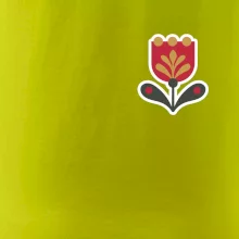 Folklór na prsníku tulipán