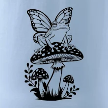 Goblincore čierna huba so žabou