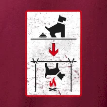 Tričko pre odporcov sraní na chodníku