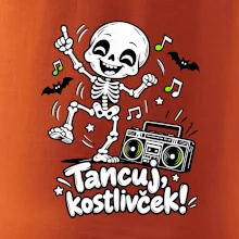 Tancuj kostlivček s boomboxom