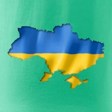 Ukrajina vlajka mapa