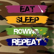 Eat sleep rowing repeat farebné