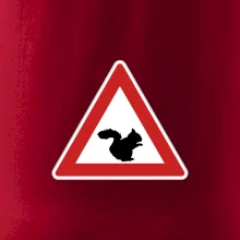 Dopravná značka - Pozor veverička Dopravná značka - Pozor veverička