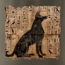 Egyptské hieroglyfy pes