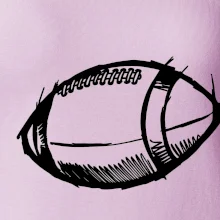 Americký futbal lopta skica