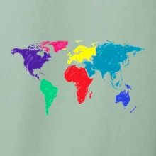 Svetové kontinenty bez názvov - farebné