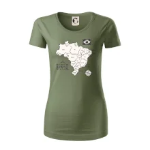 Brazília mapa s názvami regiónov