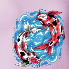 Yin & Yang Koi kapor - červený