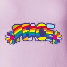 Peace nápis dúhový