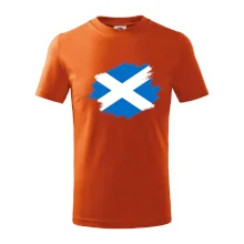 Škótska vlajka kreslená štetcom