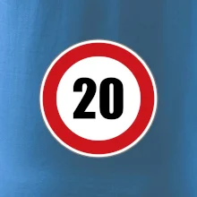 Dopravná značka - obmedzenie rýchlosti 20
