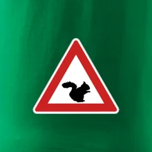 Dopravná značka - Pozor veverička Dopravná značka - Pozor veverička