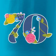 Kvetinové číslo kreslené - 70 Kvetinové číslo kreslené - 70