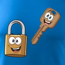 Parové tričká - Zámok a kľúč