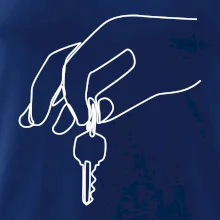 Kľúče a ruka jedným ťahom