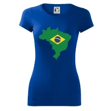 Brazília vlajka v mape