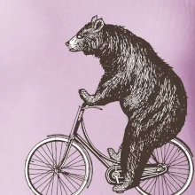 Medveď na bicykli
