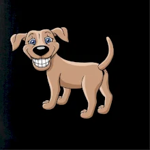 Prdiace pes kreslený (Hana-creative)