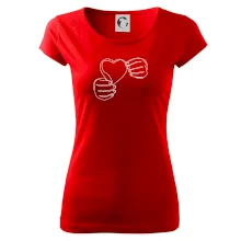 Ruka držiaca srdce jedným ťahom