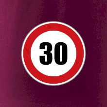 Dopravná značka - obmedzenie rýchlosti 30
