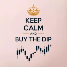 Keep Calm and Buy the Dip - koruna a graf