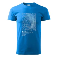 Zvičina - vrstevnice v obdĺžniku