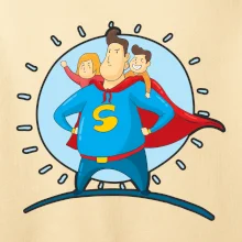 Táta superman - dievča a chlapec