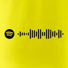 Spotify kód na prsníku